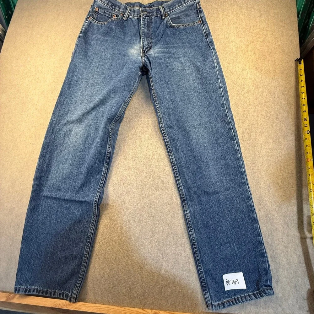 Levis 550 Relaxed Fit Jeans Mens 36x34 Medium Wash Blue Denim 00550-4886